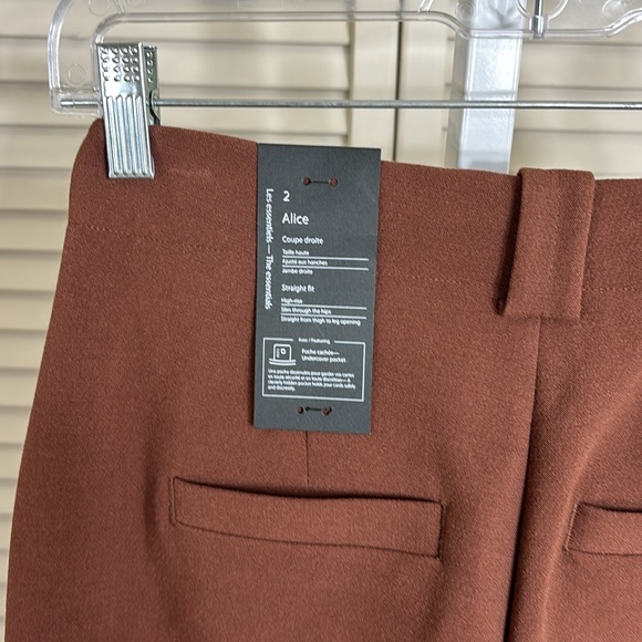 NWT Frank & Oak Alice Straight Ankle Pants Trouser Size 2 - Picture 13 of 16